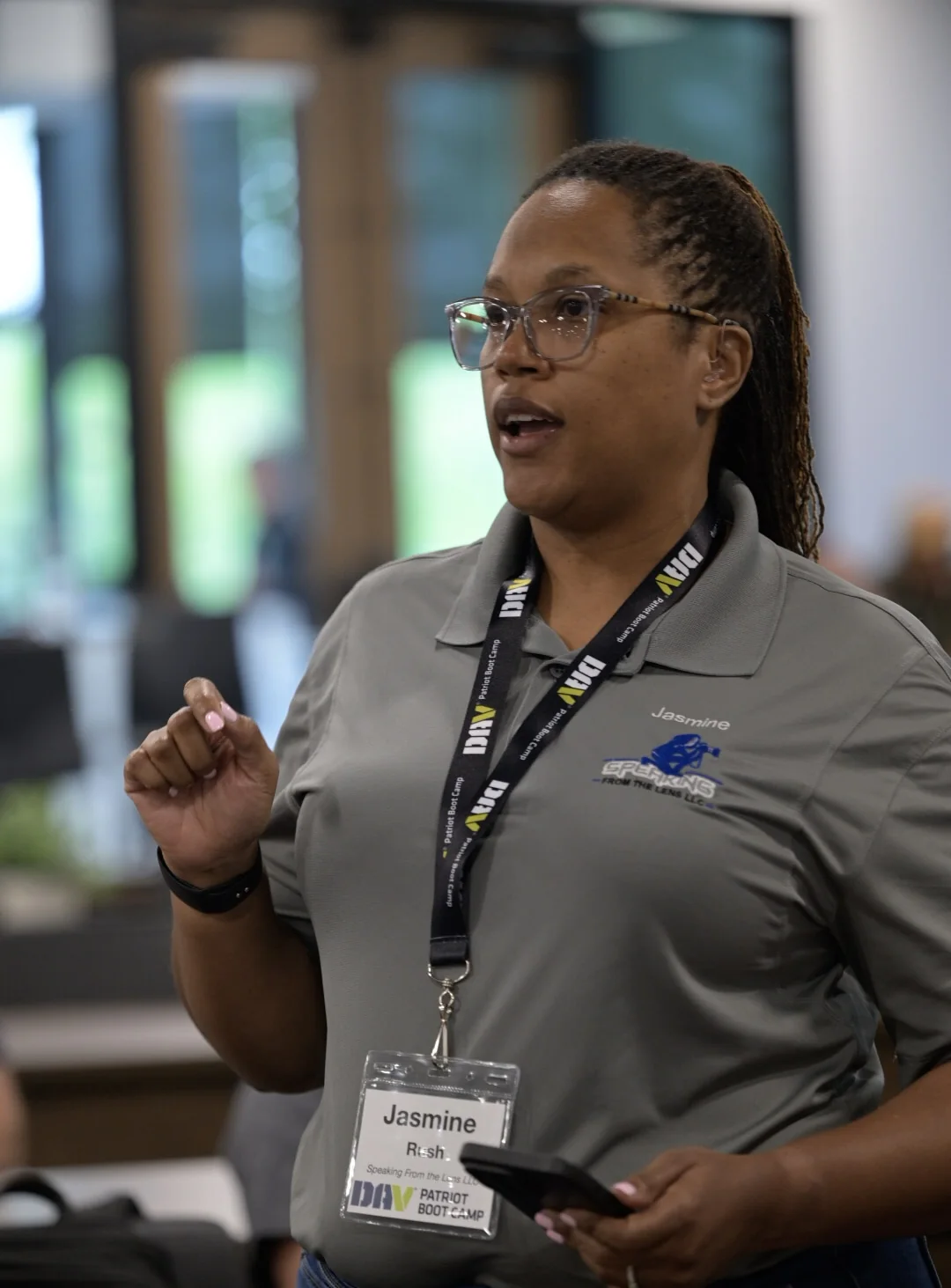 Jasmine Nicole Rush at a leadership event